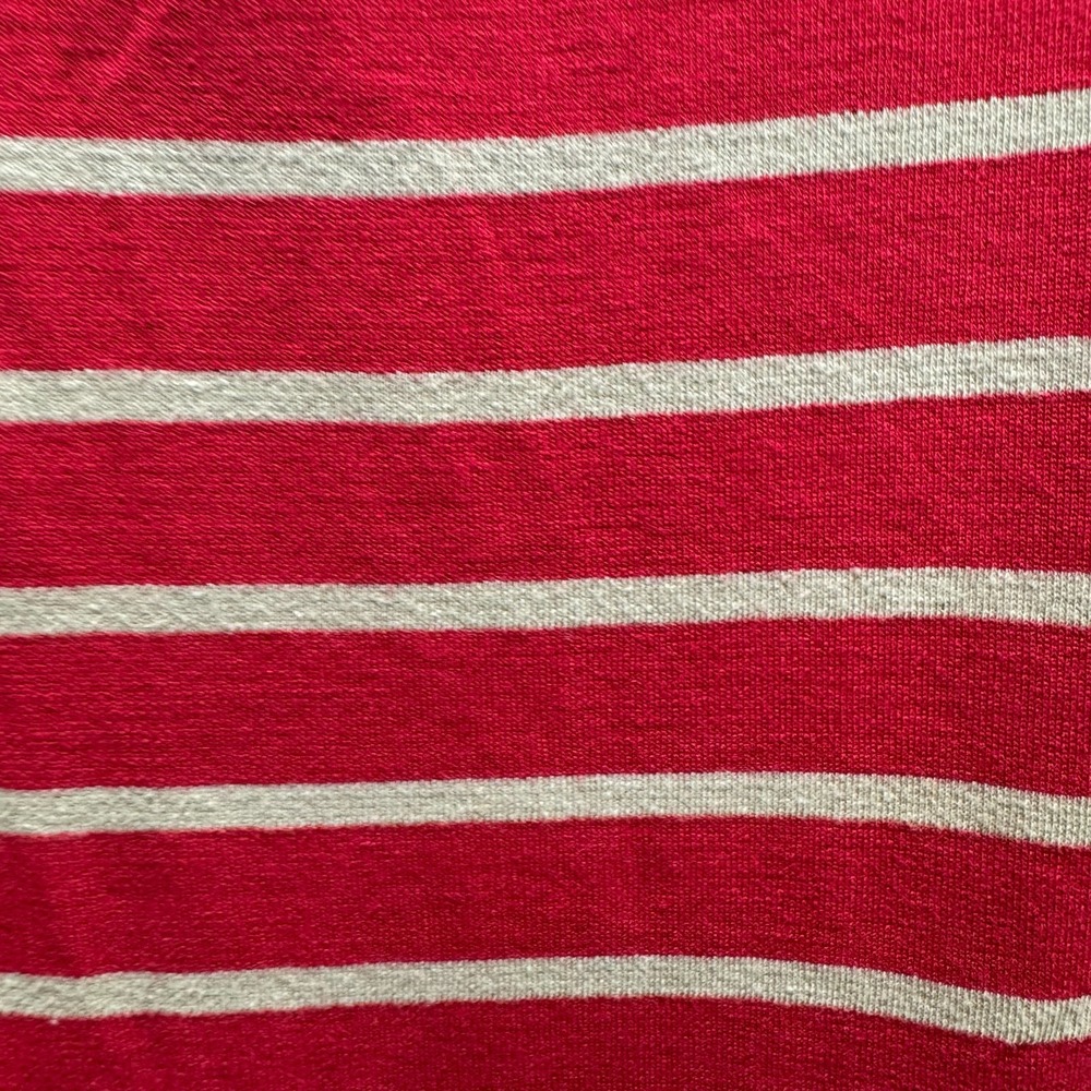 Banana Republic Nautical Beachy Preppy Stretchy Belted Striped Midi Dress XL Red - Picture 6 of 9